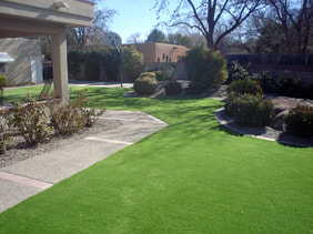 artificial grass after installation at play area